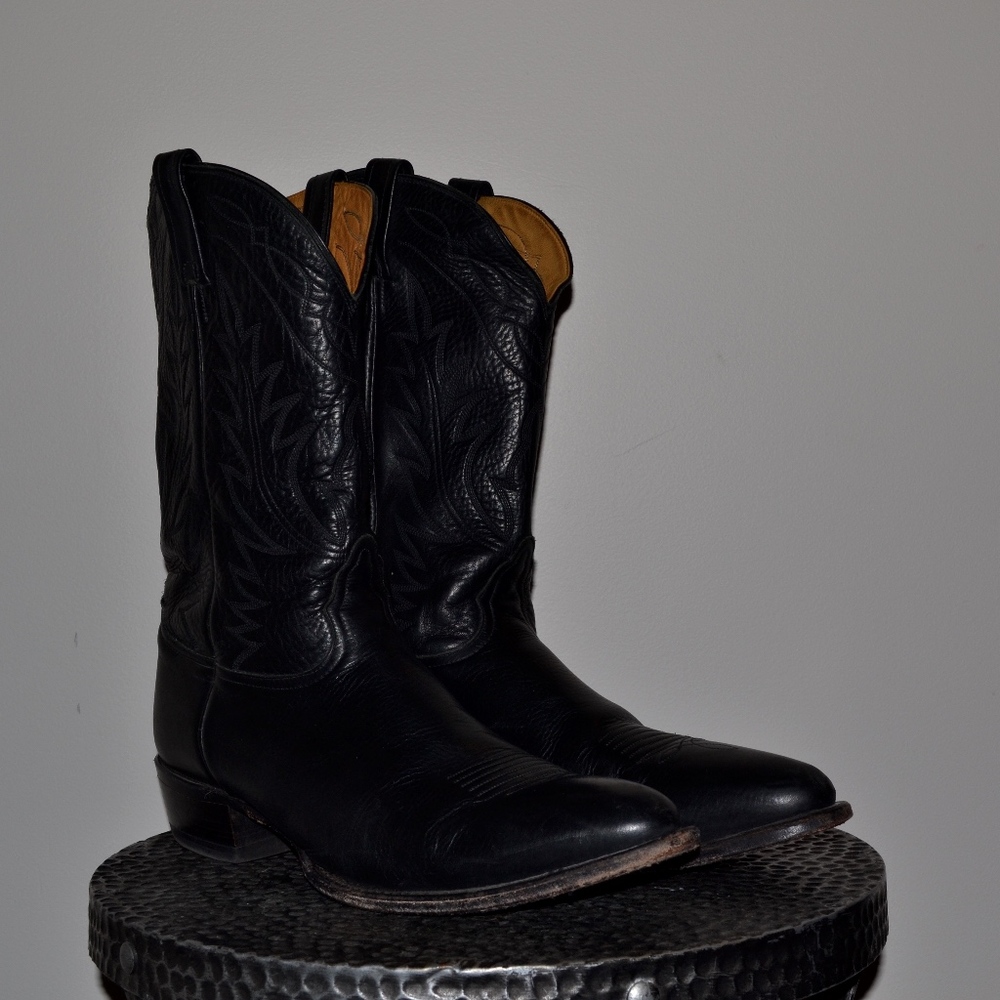 Nocona Black Leather Boots Size 14B